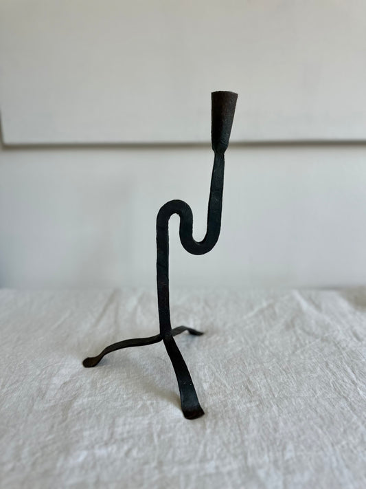 Hand Forged Wrought Iron Candlestick