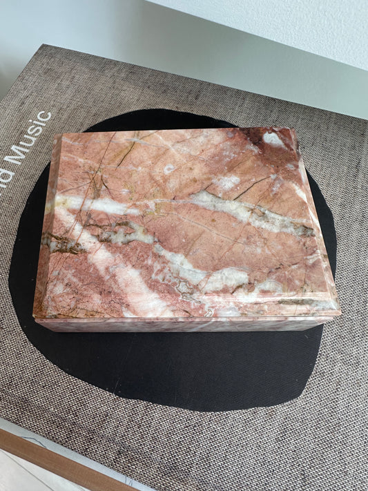Vintage Pink Marble Box