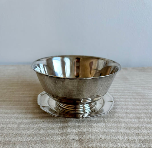 Silver Plate and Bowl Set