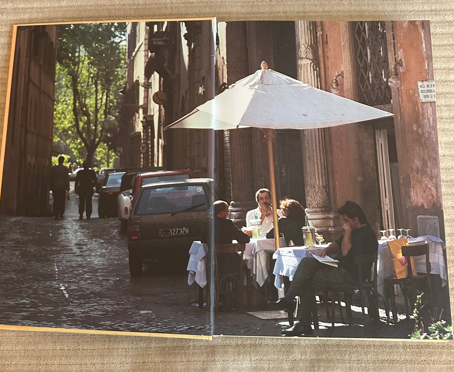 Large Vintage Coffee Table Italian Cookbook