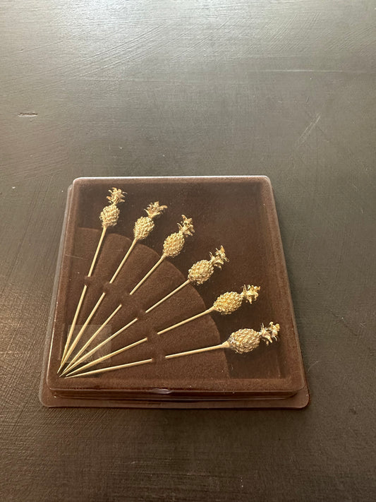 Vintage Gold plate Cocktail Forks