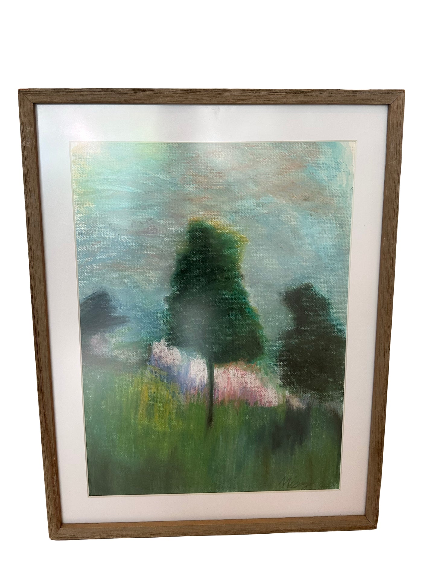 Original Tree Oil Pastel Art
