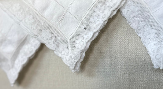 Vintage Cotton Lace Napkins- Set of 8