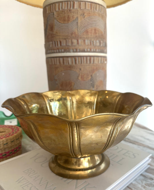 Large Vintage Brass Bowl