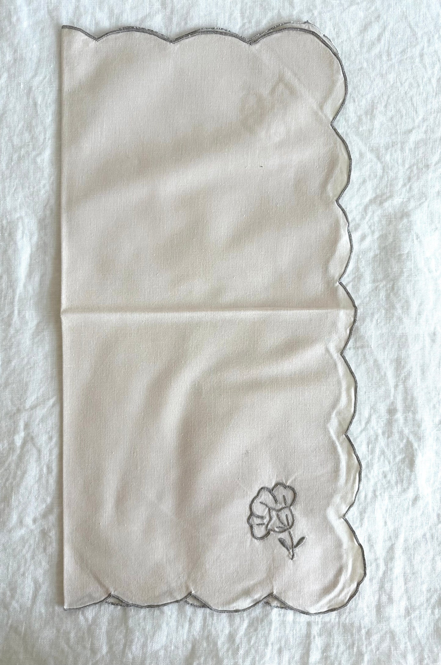 Vintage Embroidered Dinner Napkins