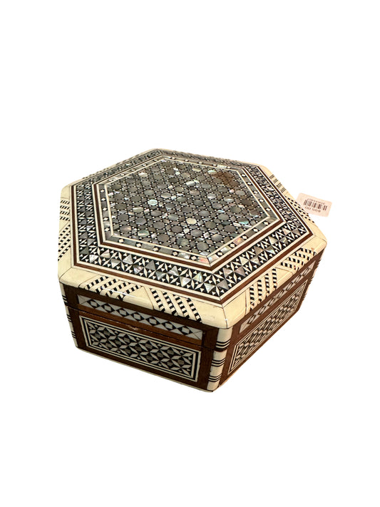 Vintage Egyptian Mother of Pearl Inlay Box