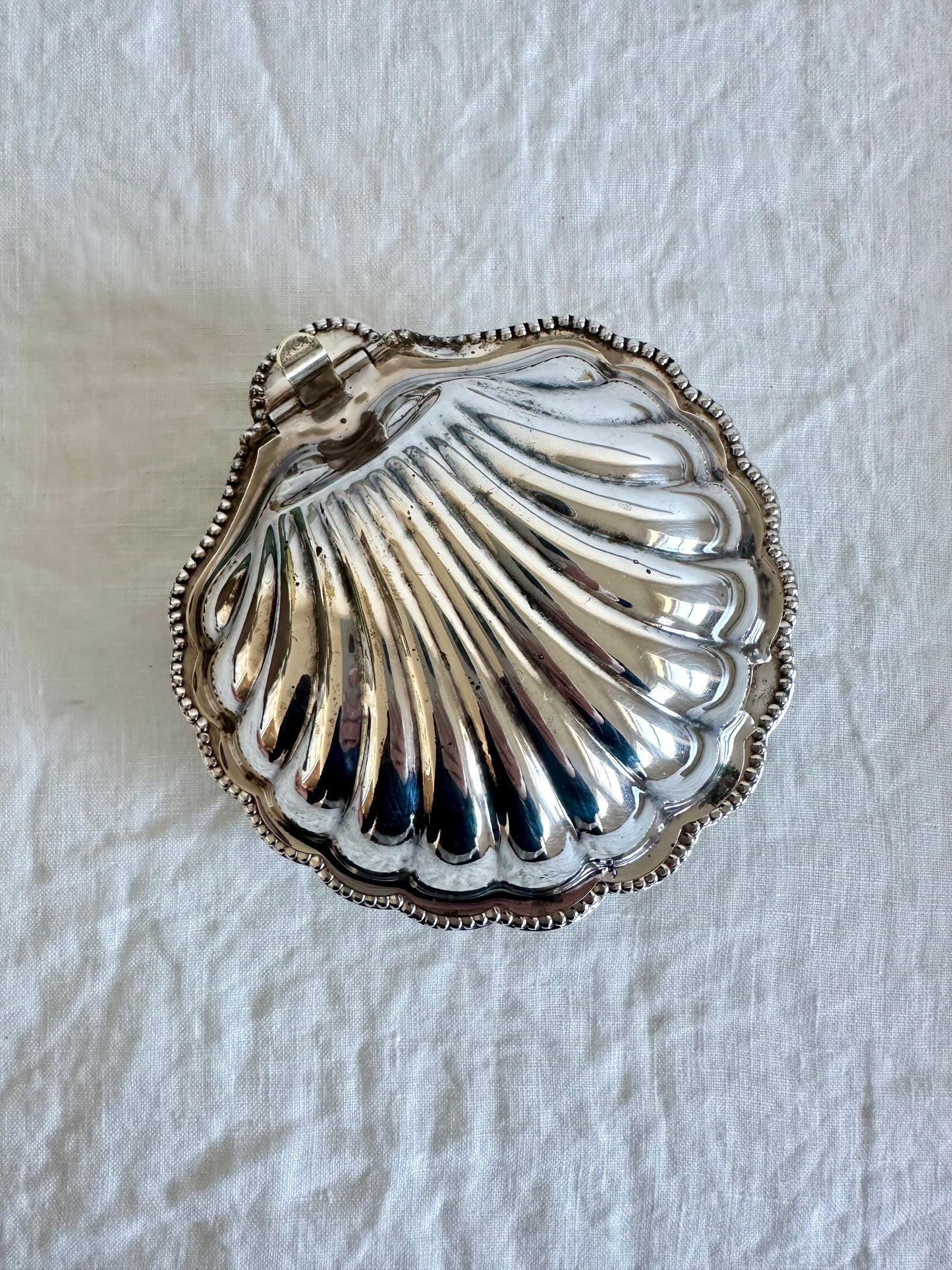 Vintage Silver Plate Shell Dish