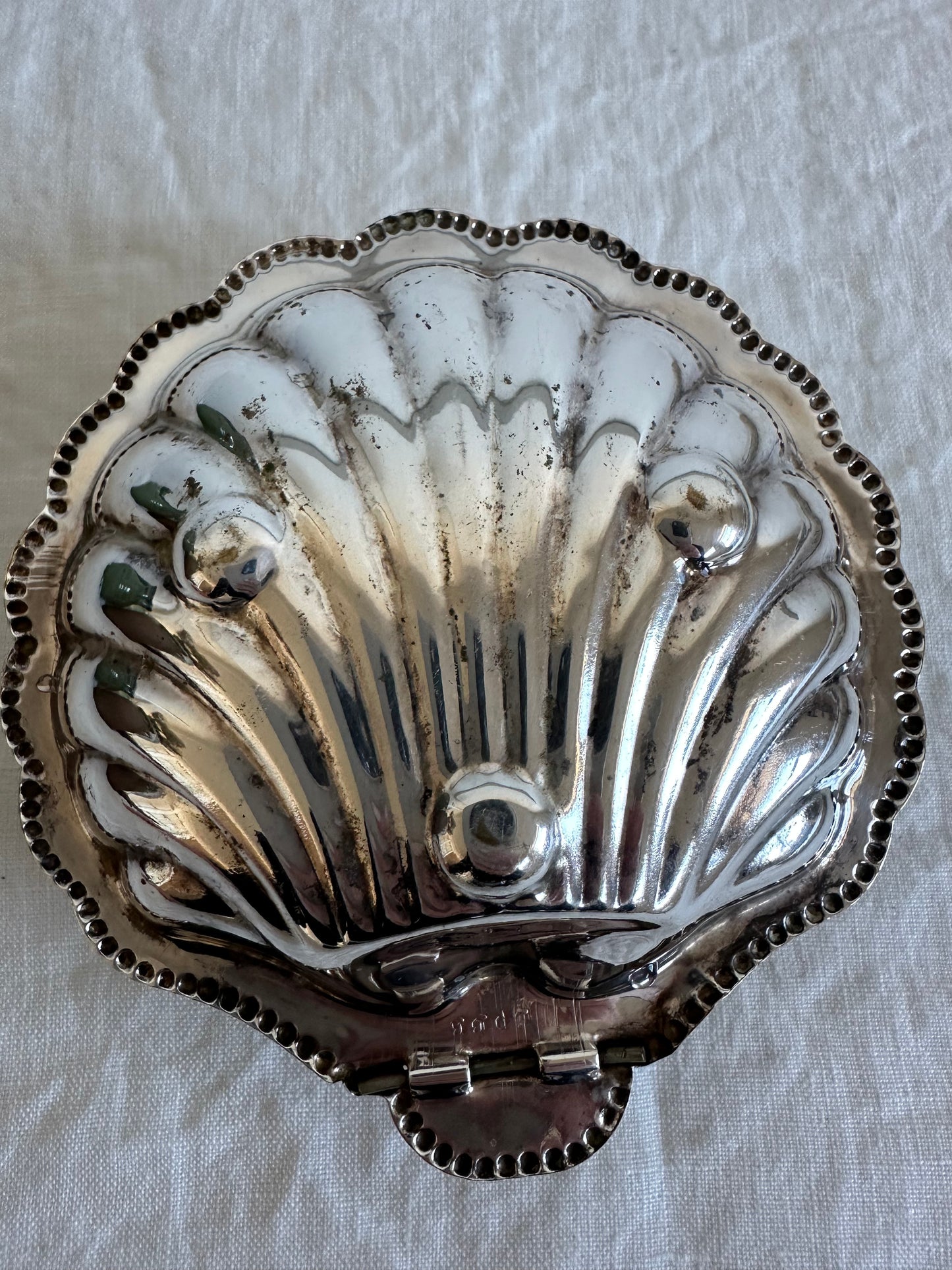 Vintage Silver Plate Shell Dish