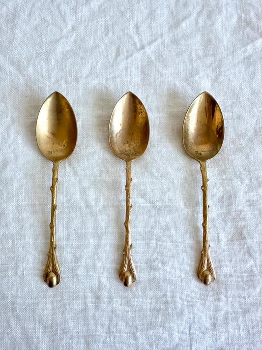 Vintage Gold Teaspoons by Saint Medard France 1950