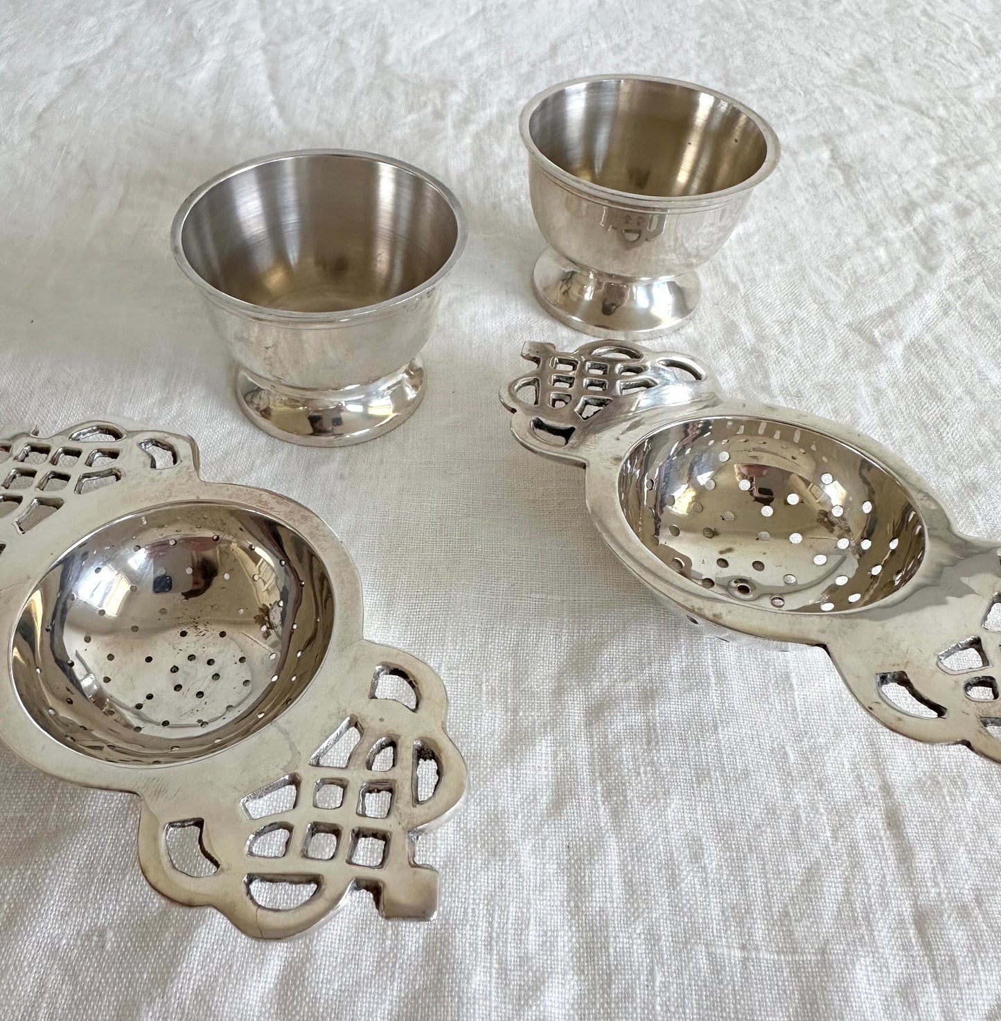 Vintage Silver Plated Tea Strainer