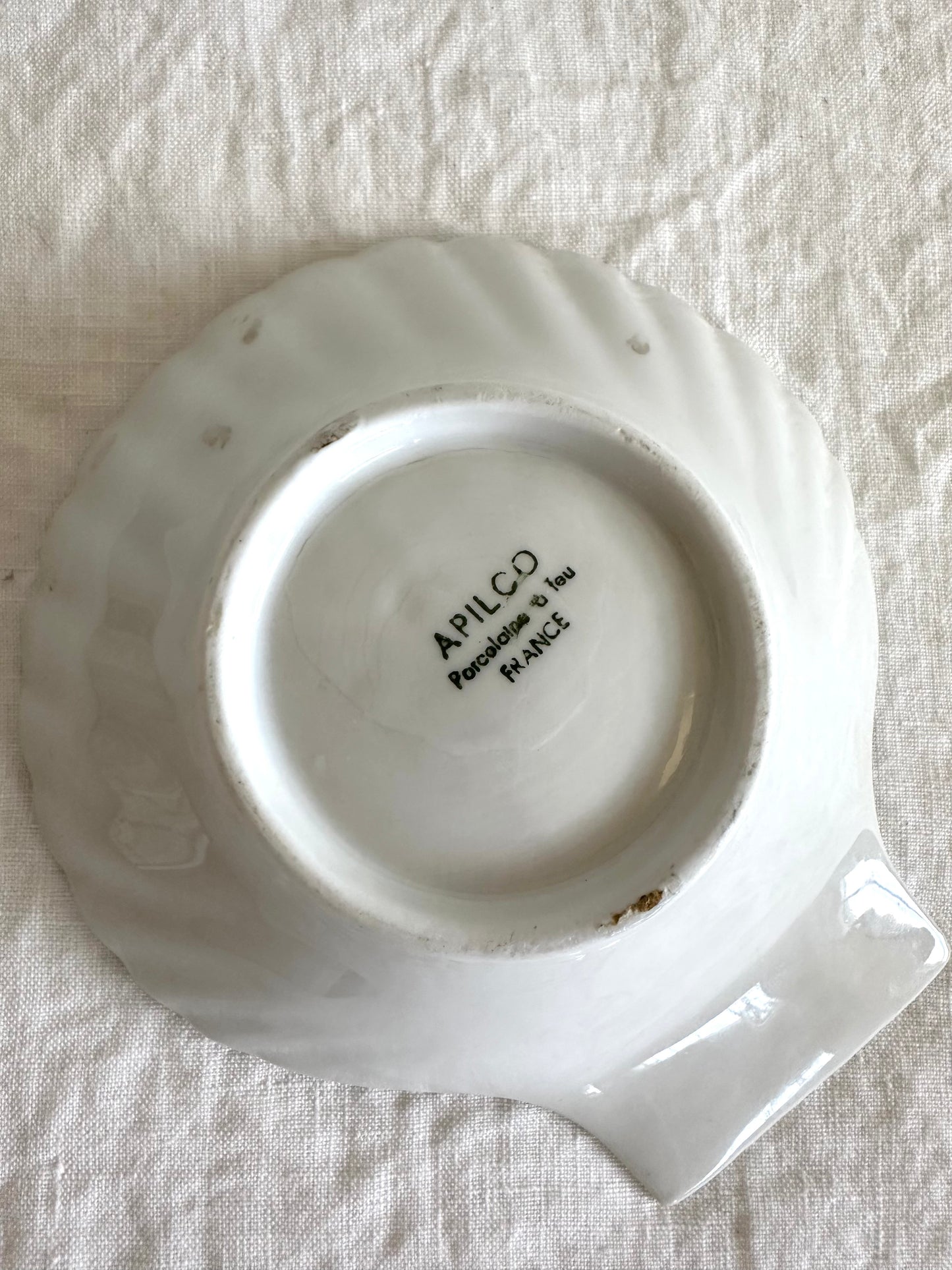 Vintage French China Shell Dish