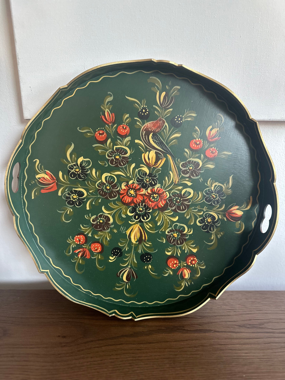 Vintage Hindelooper Hand Painted Tray