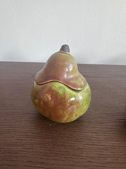 Vintage Pear Sugar Dish