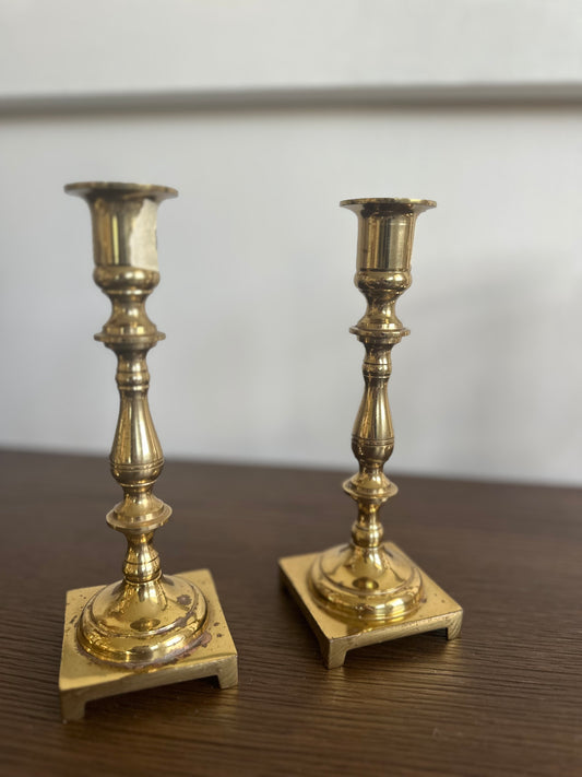 Vintage Brass 8" Candlesticks