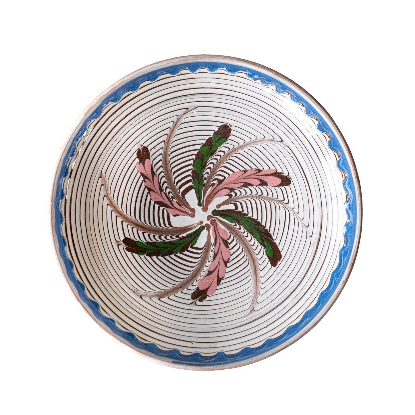 Swirl Feather Clay Bowl