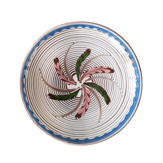 Swirl Feather Clay Bowl