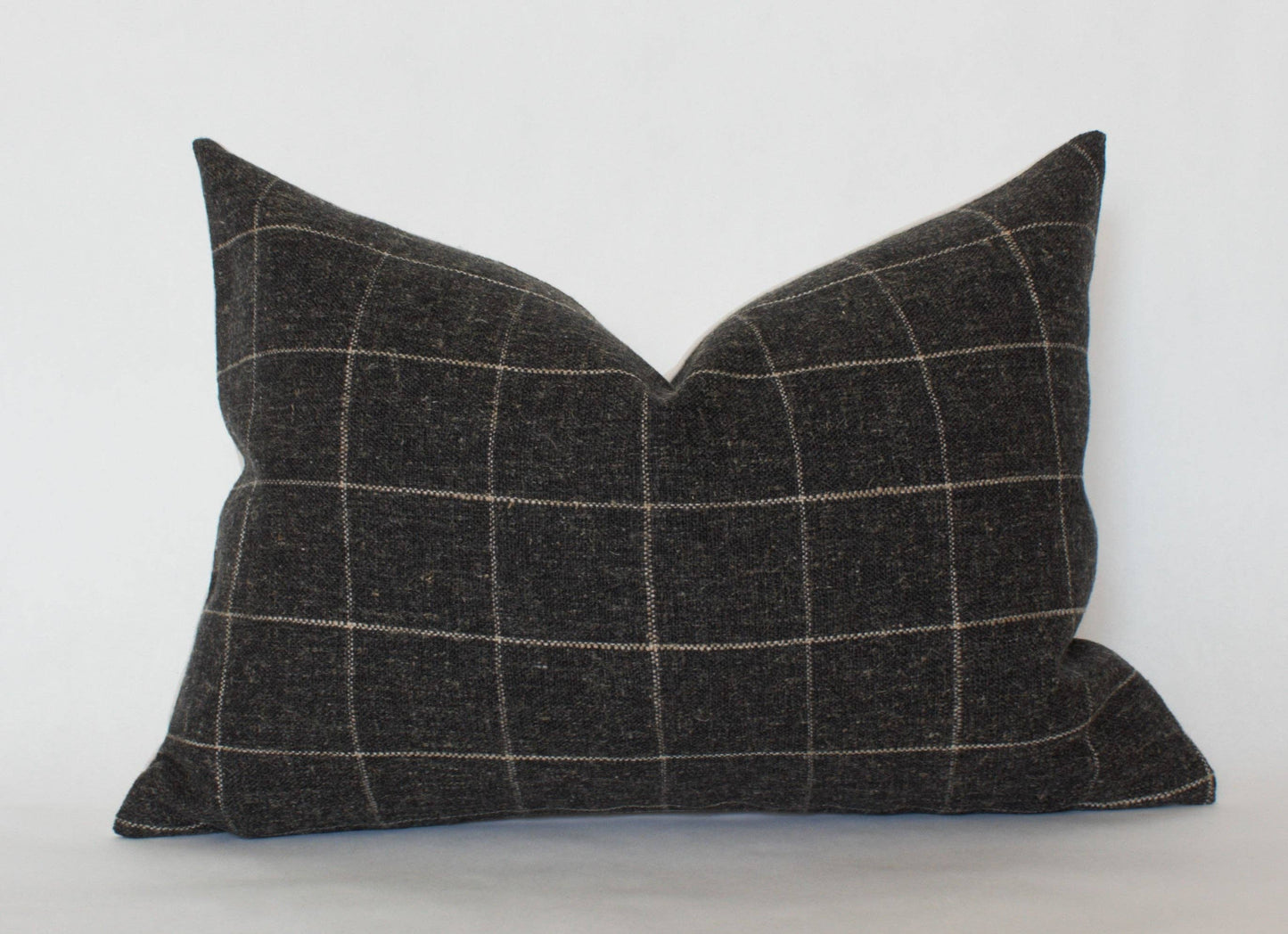 Black Plaid Pillow