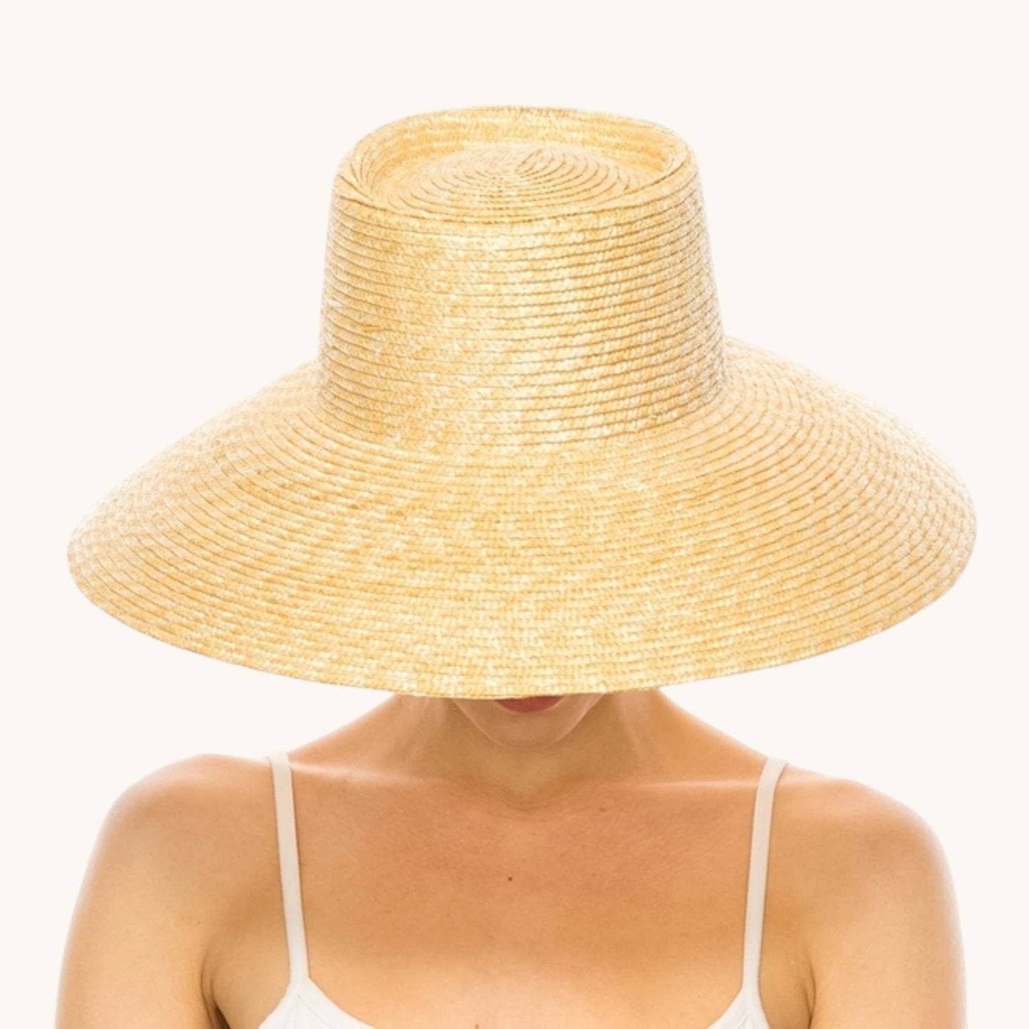 Fine Wheat Straw Lampshade Hat – UPF 50+