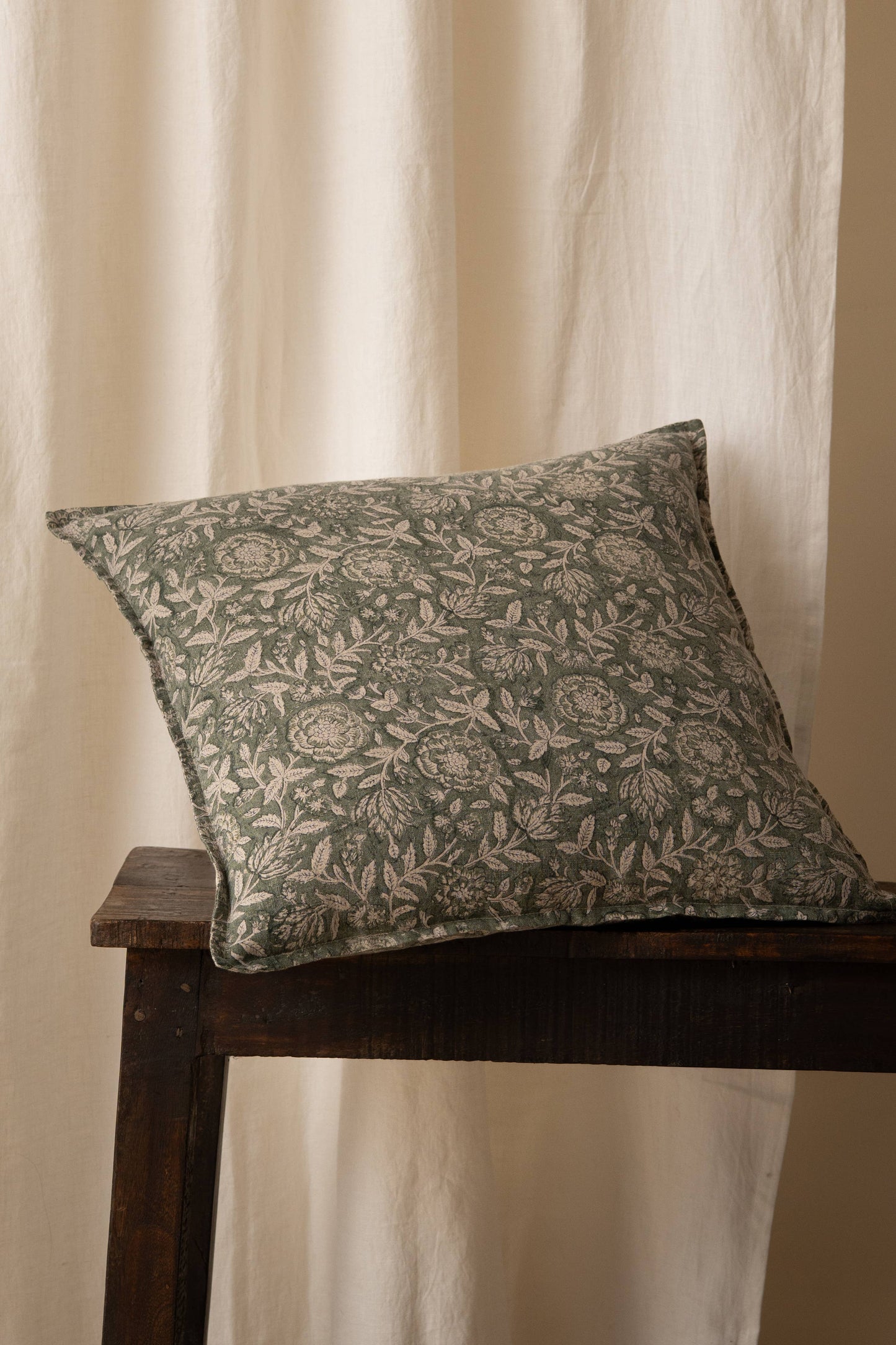 Linen Rio Cushion Cover- Green