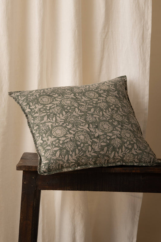 Linen Rio Cushion Cover- Green