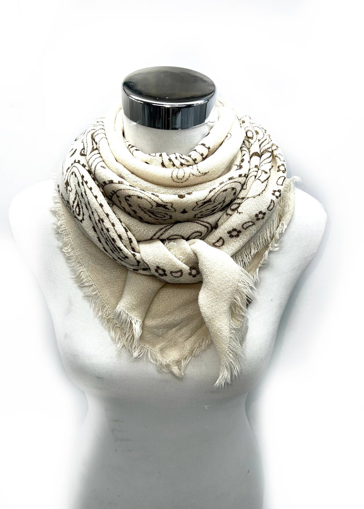 Wool Blend Paisley Scarf