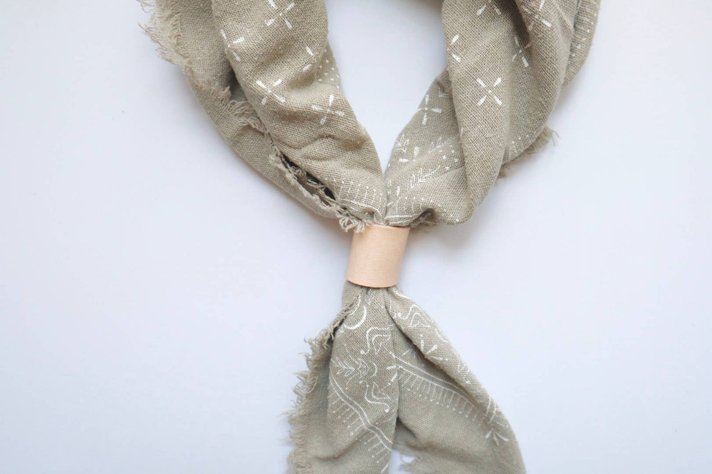 100% Silk Bandana- Grey
