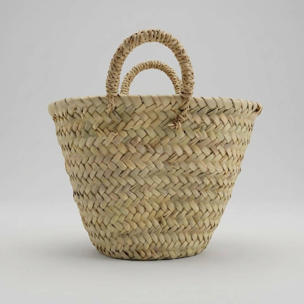Mini Handwoven Palm Leaf Basket