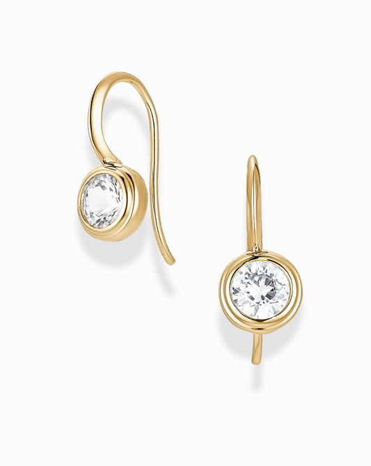 Alice Round French Hook Earrings