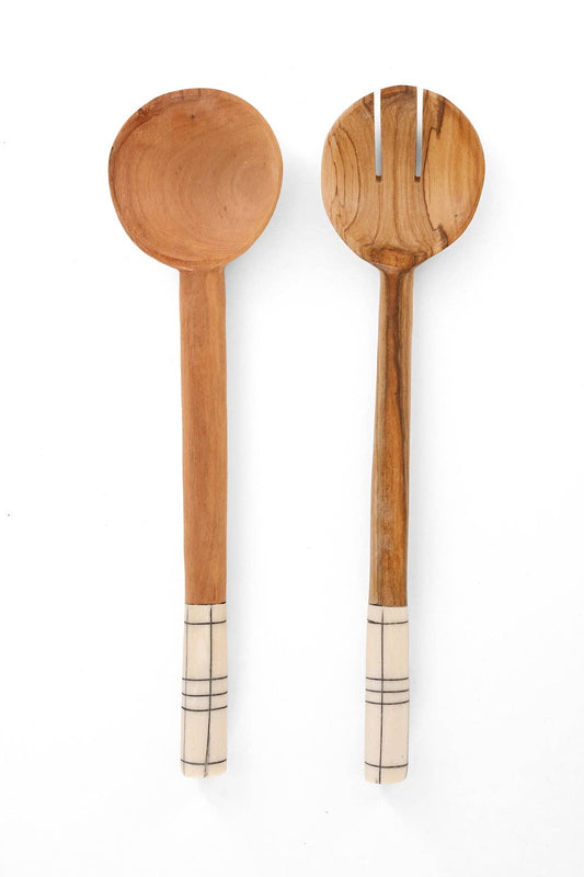 Olive Wood Salad Servers