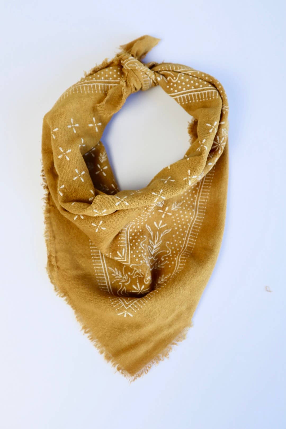 100% Silk Bandana- Gold