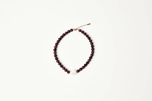 Lottie Necklace - Burgundy