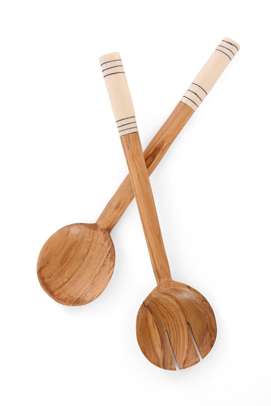 Olive Wood Salad Servers