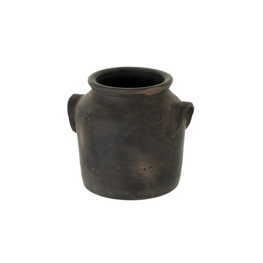 Milos Burnt Terracotta Urn- Small