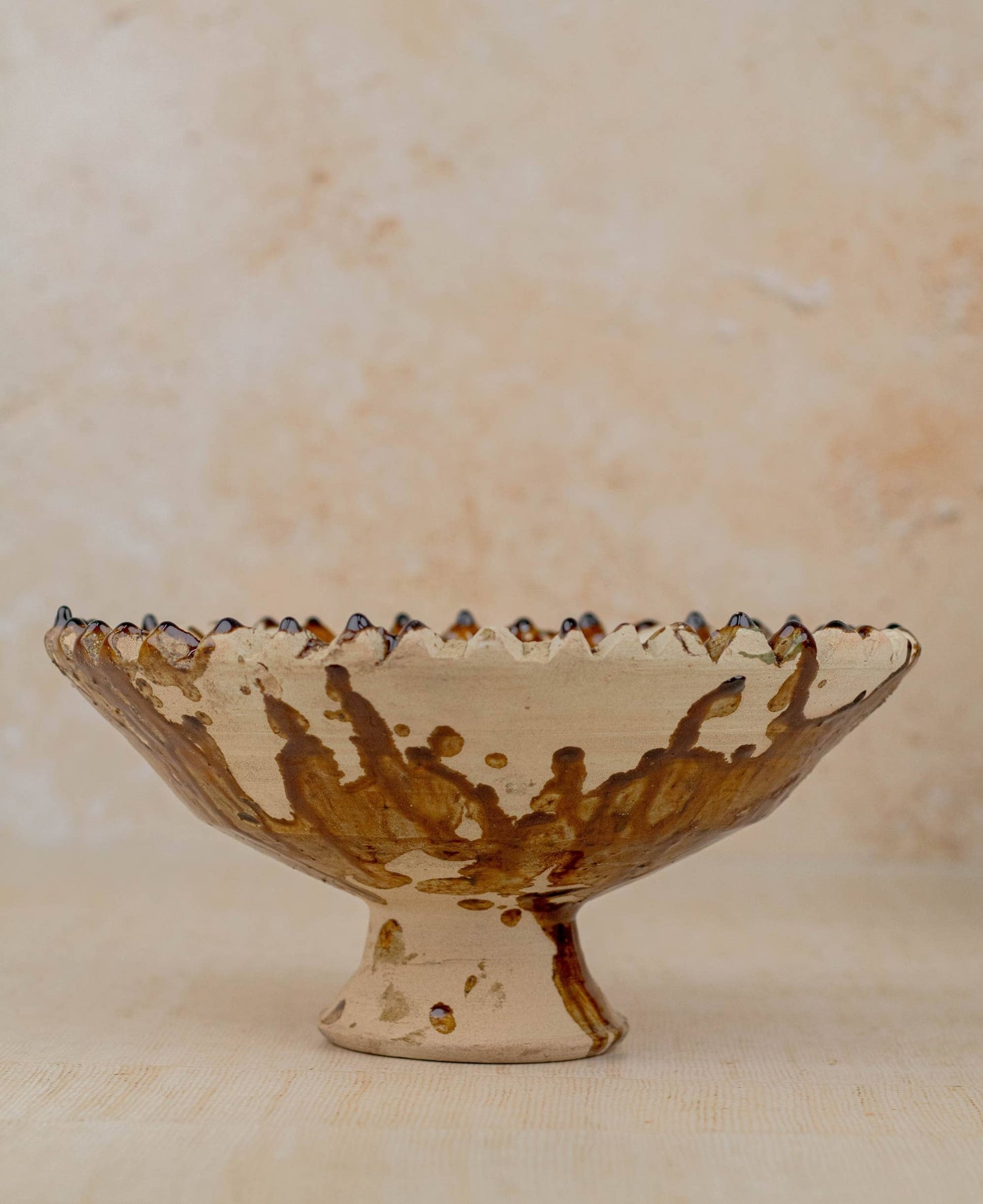 Moroccan Tamegroute Pedestal Fruit Bowl — Large Bowl