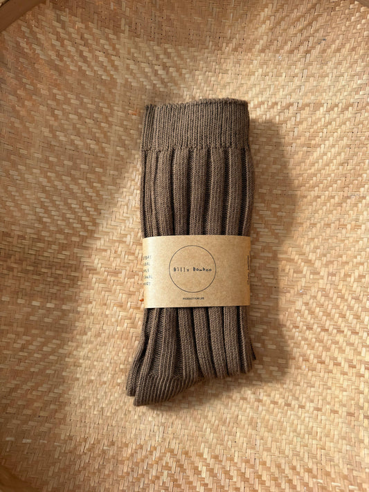 Men's Organic Ribbed Cotton Socks