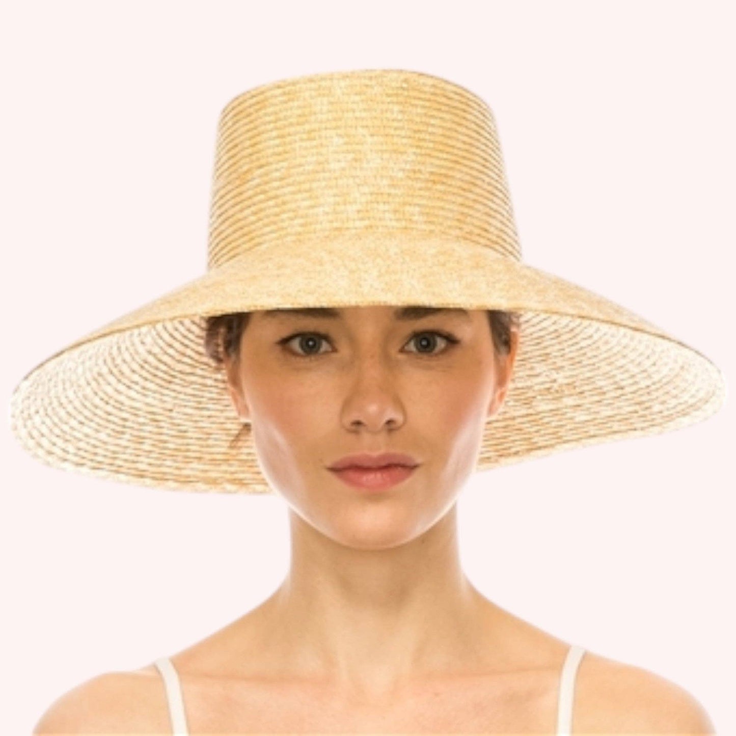 Fine Wheat Straw Lampshade Hat – UPF 50+