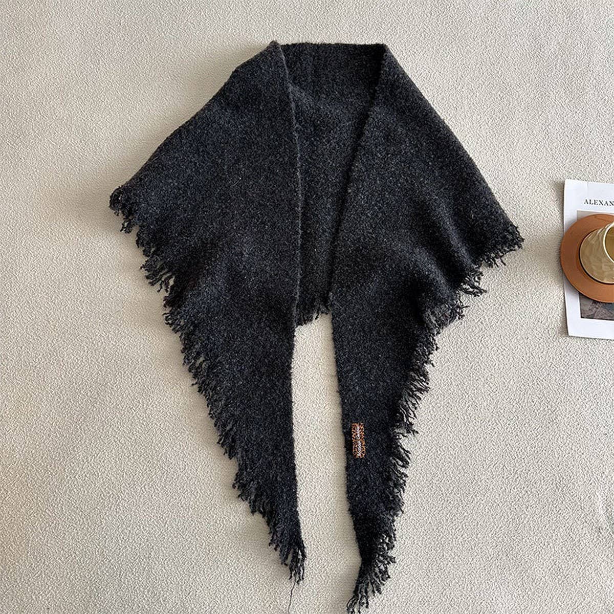 Wool Blend Triangle Scarf