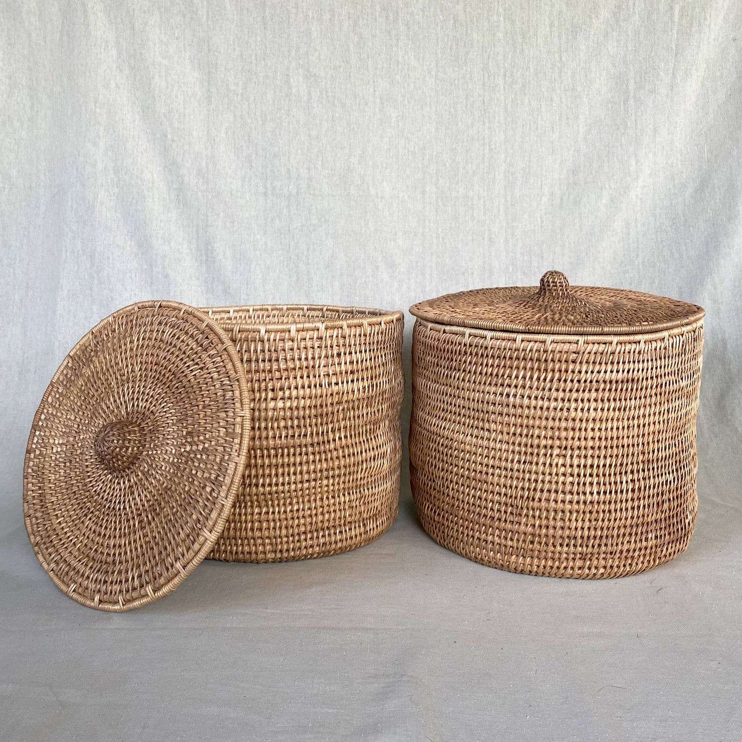 Lidded Makenge Storage Basket