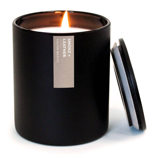 Smoke + Leather Candle