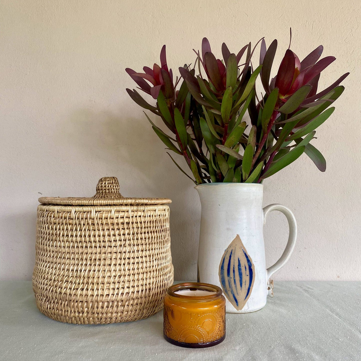 Lidded Makenge Storage Basket