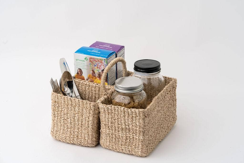 Handwoven Natural Utensil Caddy
