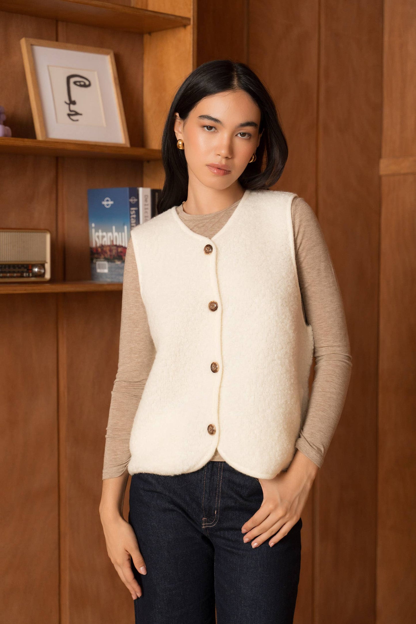 100% merino wool vest- one size