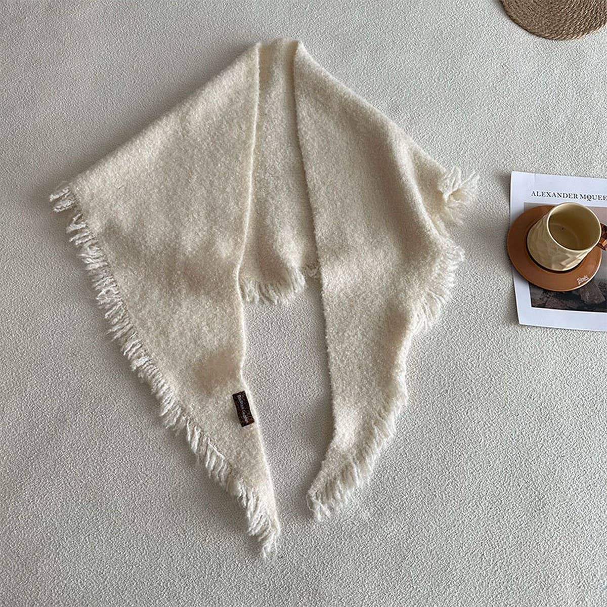 Wool Blend Triangle Scarf