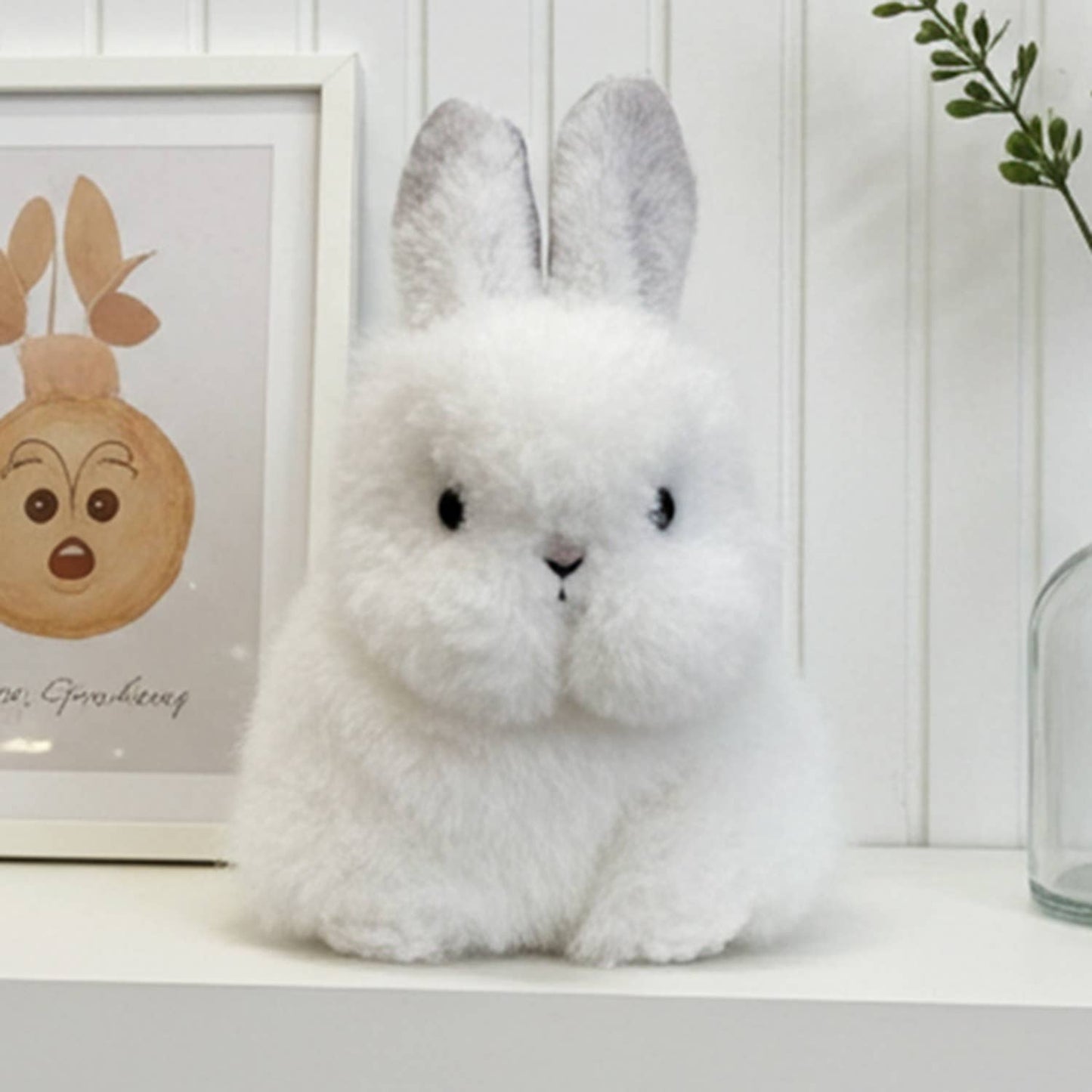 Alpaca Stuffed Bunny- White