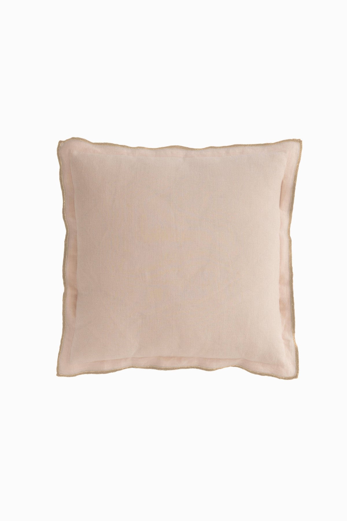 Linen Pillow With Needlework Edge- 20"