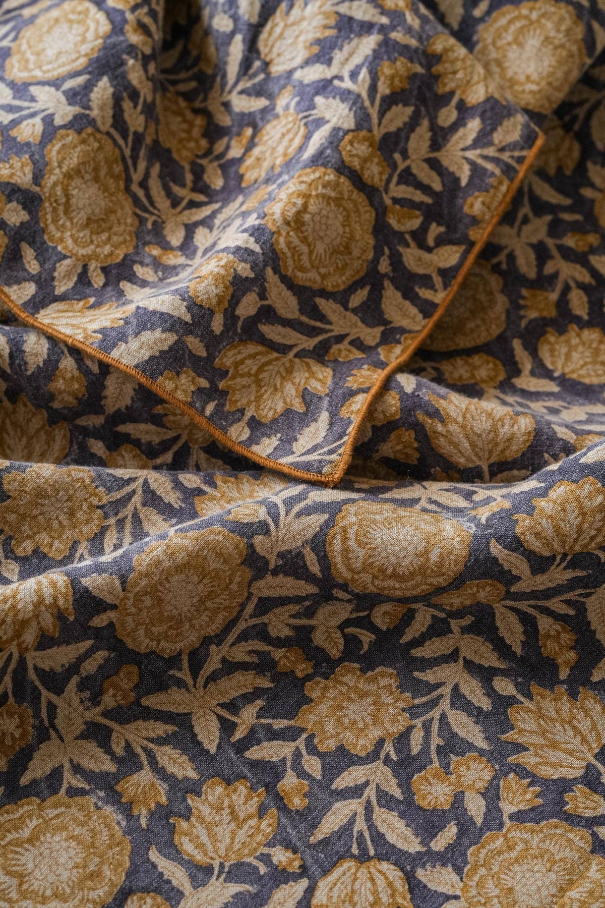 Block Print Floral Napkins- Set of 2