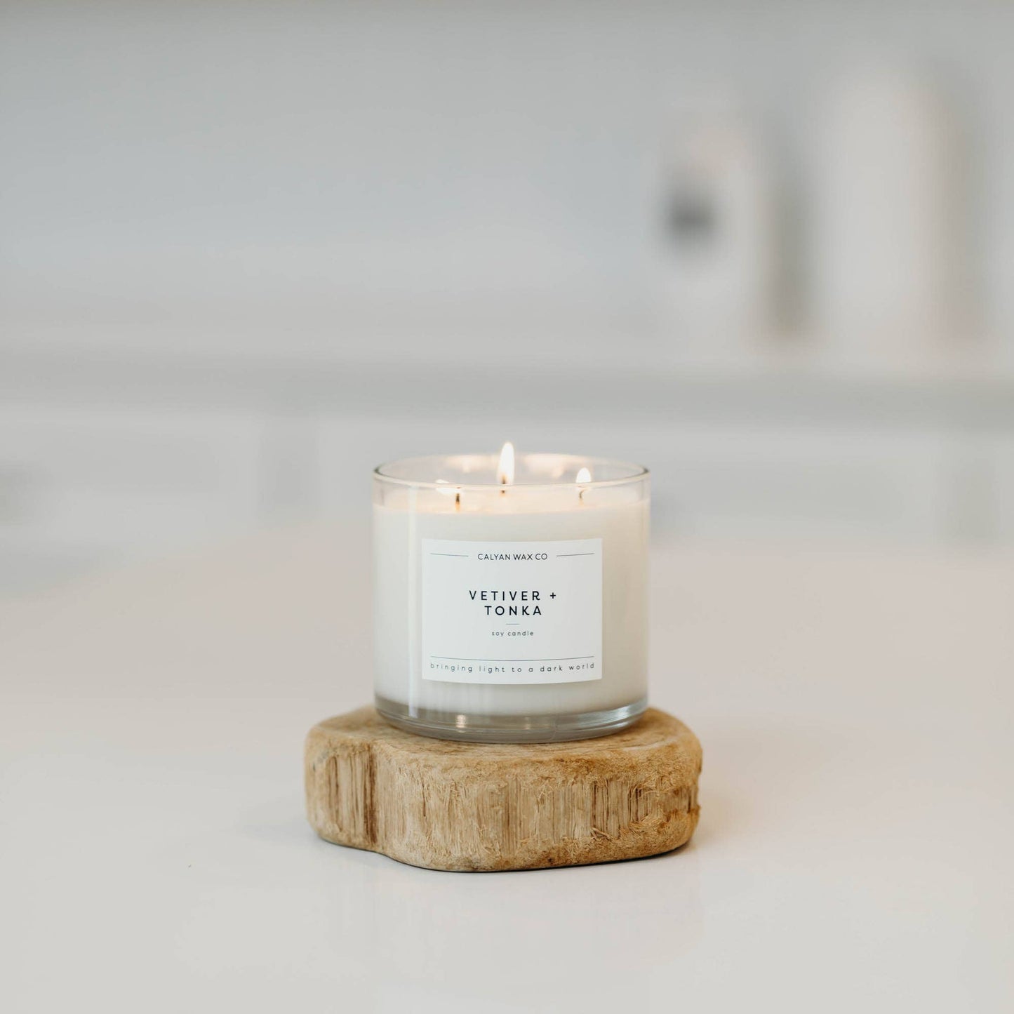Vetiver + Tonka - 3 Wick Candle